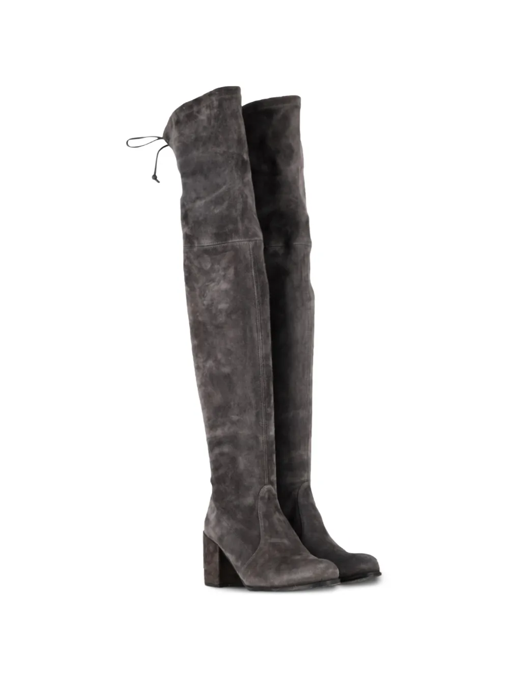 Stuart Weitzman Genna over-the-knee block-heel boots - Grijs