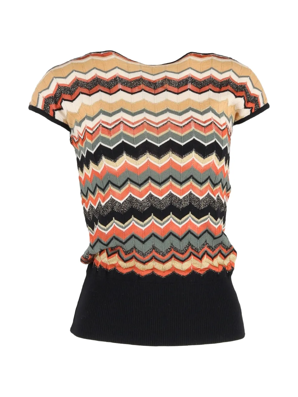 M Missoni Vintage Top con motivo a zigzag - Toni neutri