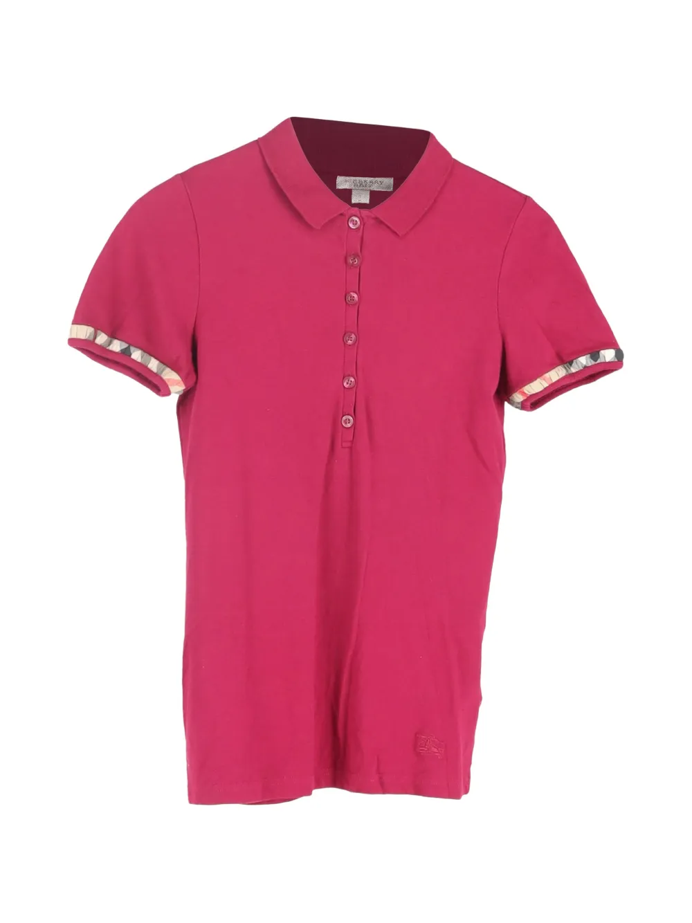 Burberry Pre-Owned contrasting-trim short-sleeve polo shirt - Viola
