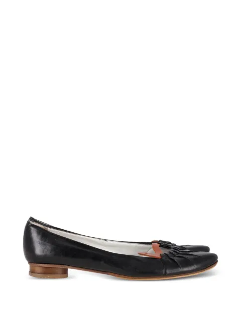 Etro Vintage pleated almond-toe pumps