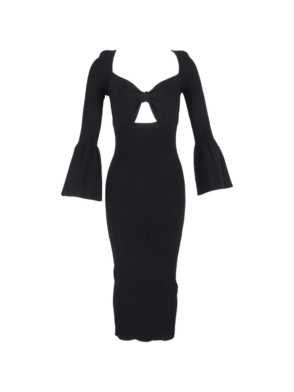 Self-Portrait sweetheart midi dress - Nero