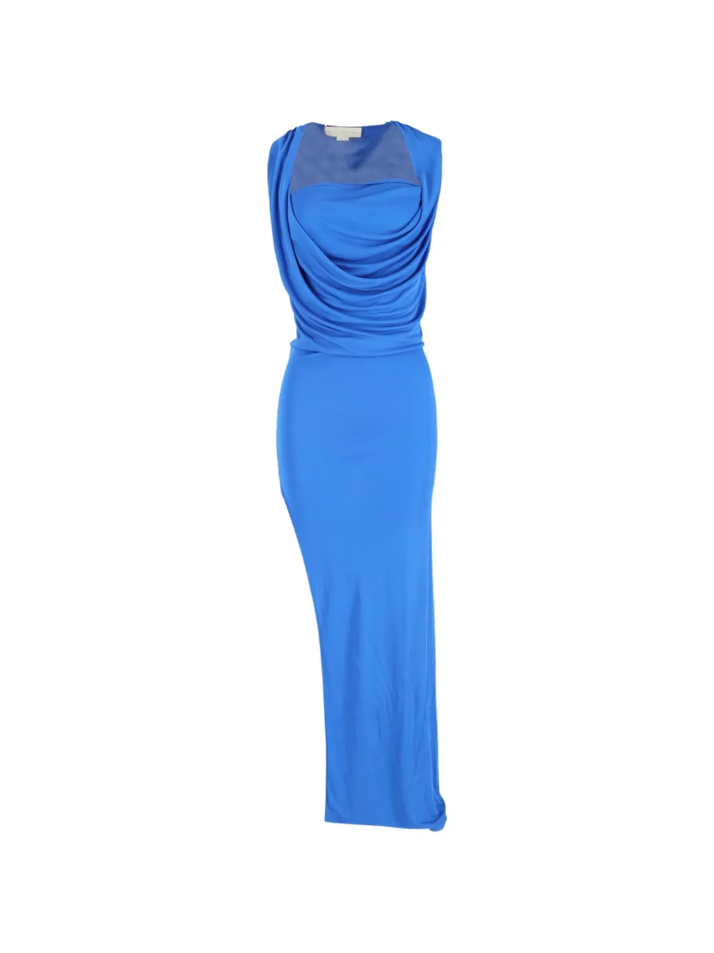 Stella McCartney Pre-Owned cowl-effect draped gown - Blu