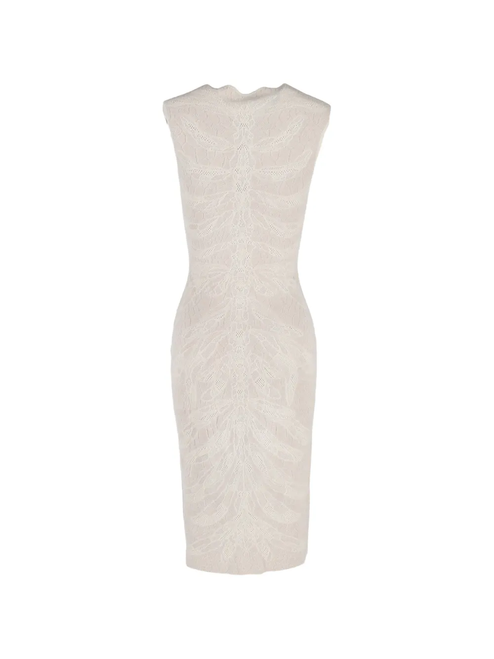 Alexander McQueen Pre-Owned patterned knit midi dress - Beige