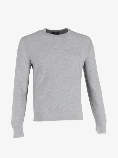 Theory playera de algodón con cuello redondo
