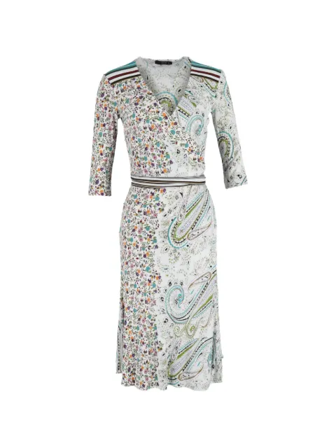 Etro Vintage printed wrap midi dress