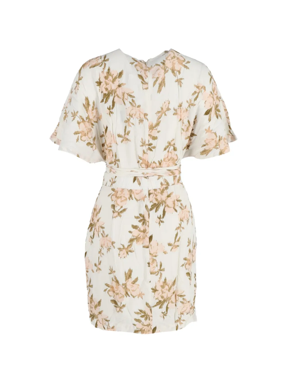 GANNI St Pierre printed mini dress - Beige