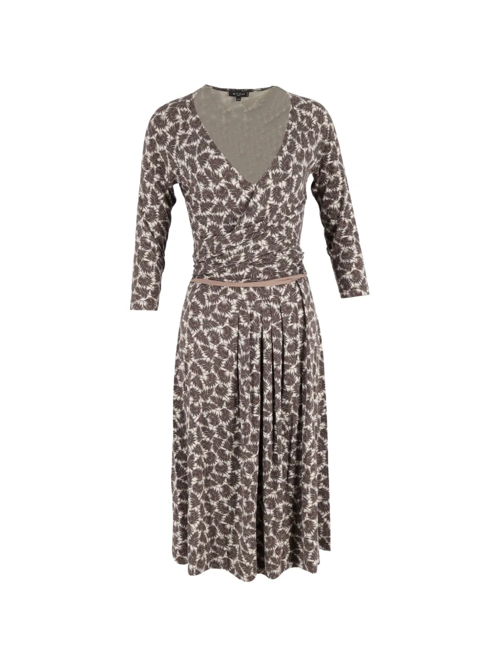 Etro Vintage belted printed dress - Toni neutri