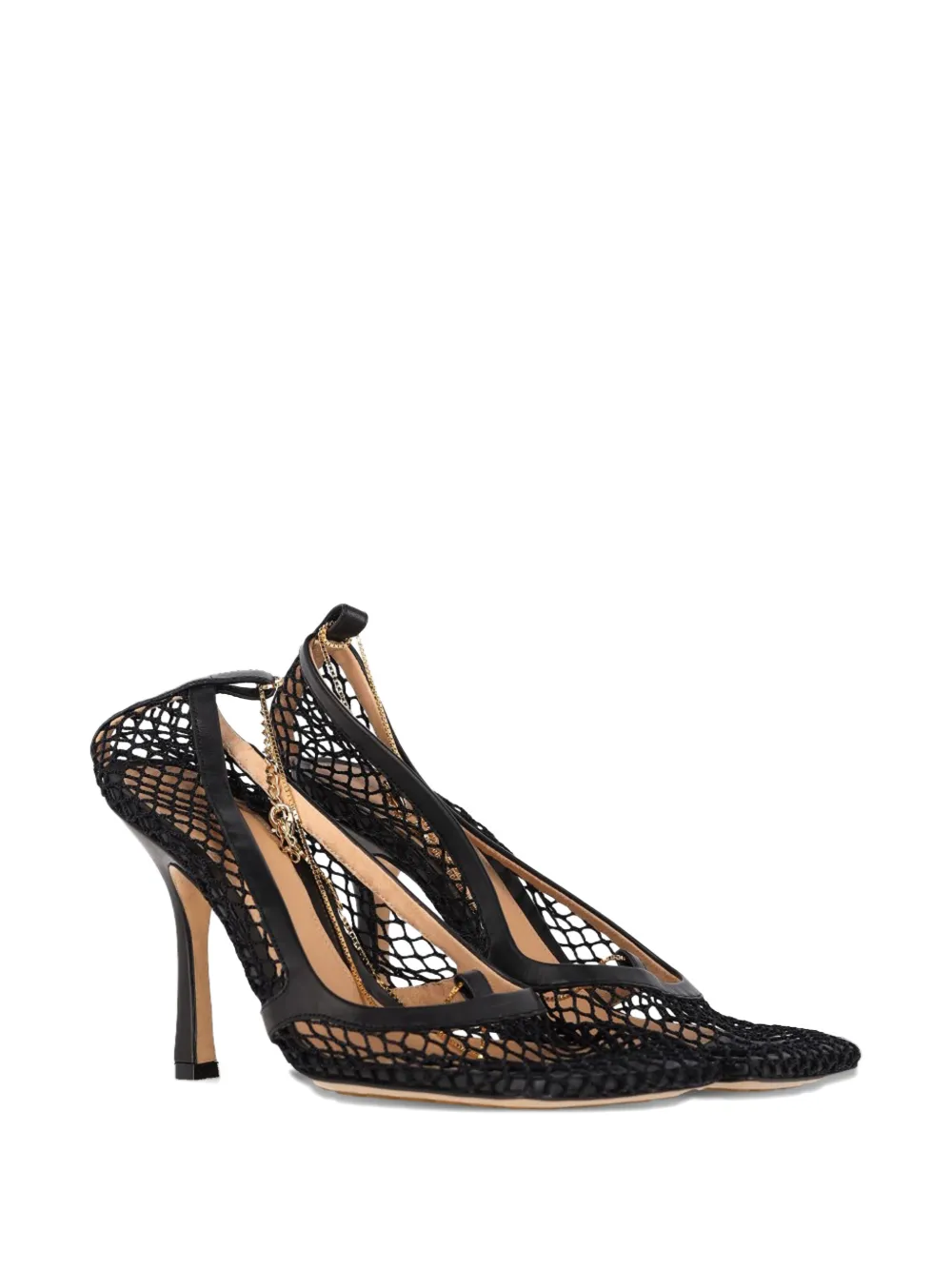 Bottega Veneta Pre-Owned mesh chain pumps - Zwart