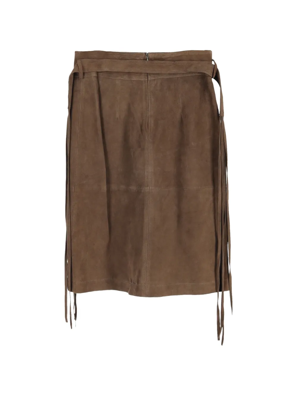 Vanessa Bruno slit suede skirt - Bruin