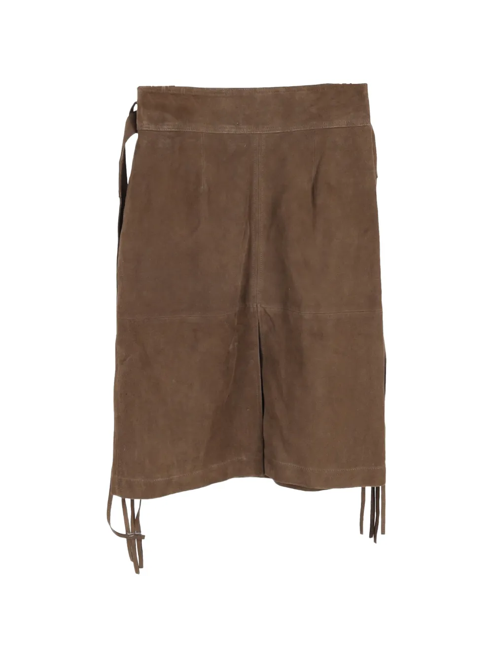 Vanessa Bruno slit suede skirt - Marrone