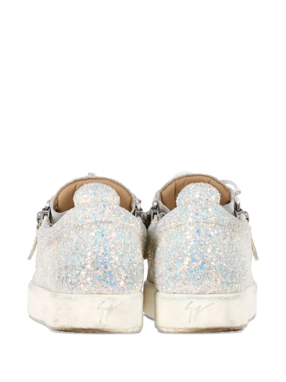 Giuseppe Zanotti Vintage May London glitter zip sneakers - Wit