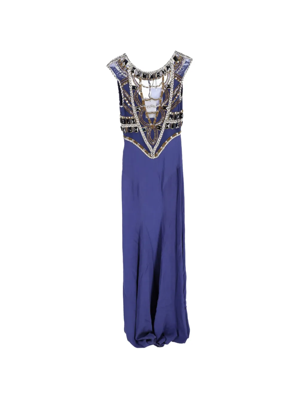 Temperley London embellished V-neck gown - Blauw