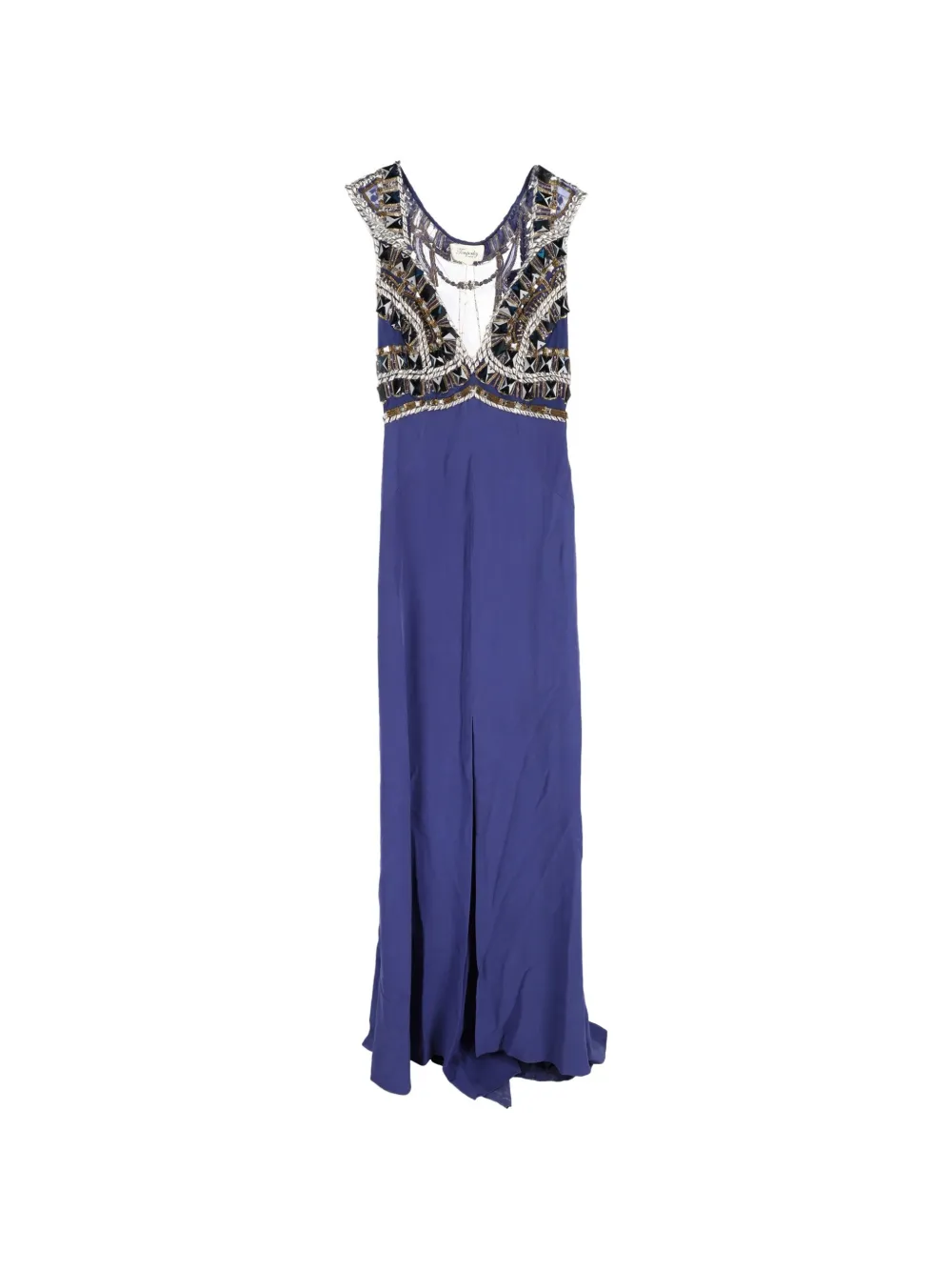 Temperley London embellished V-neck gown - Blu