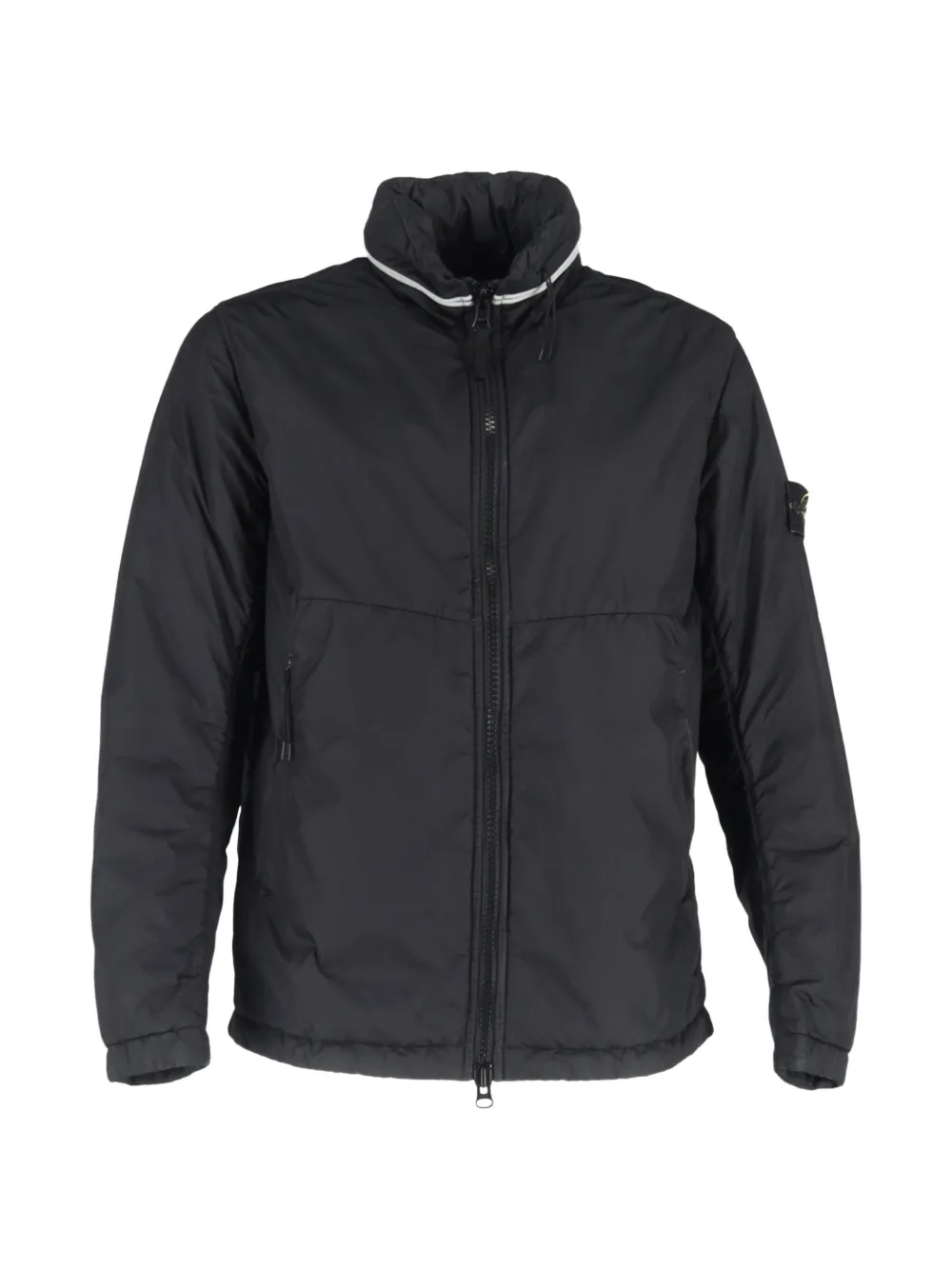 Stone Island hidden hood stripe jacket - Schwarz