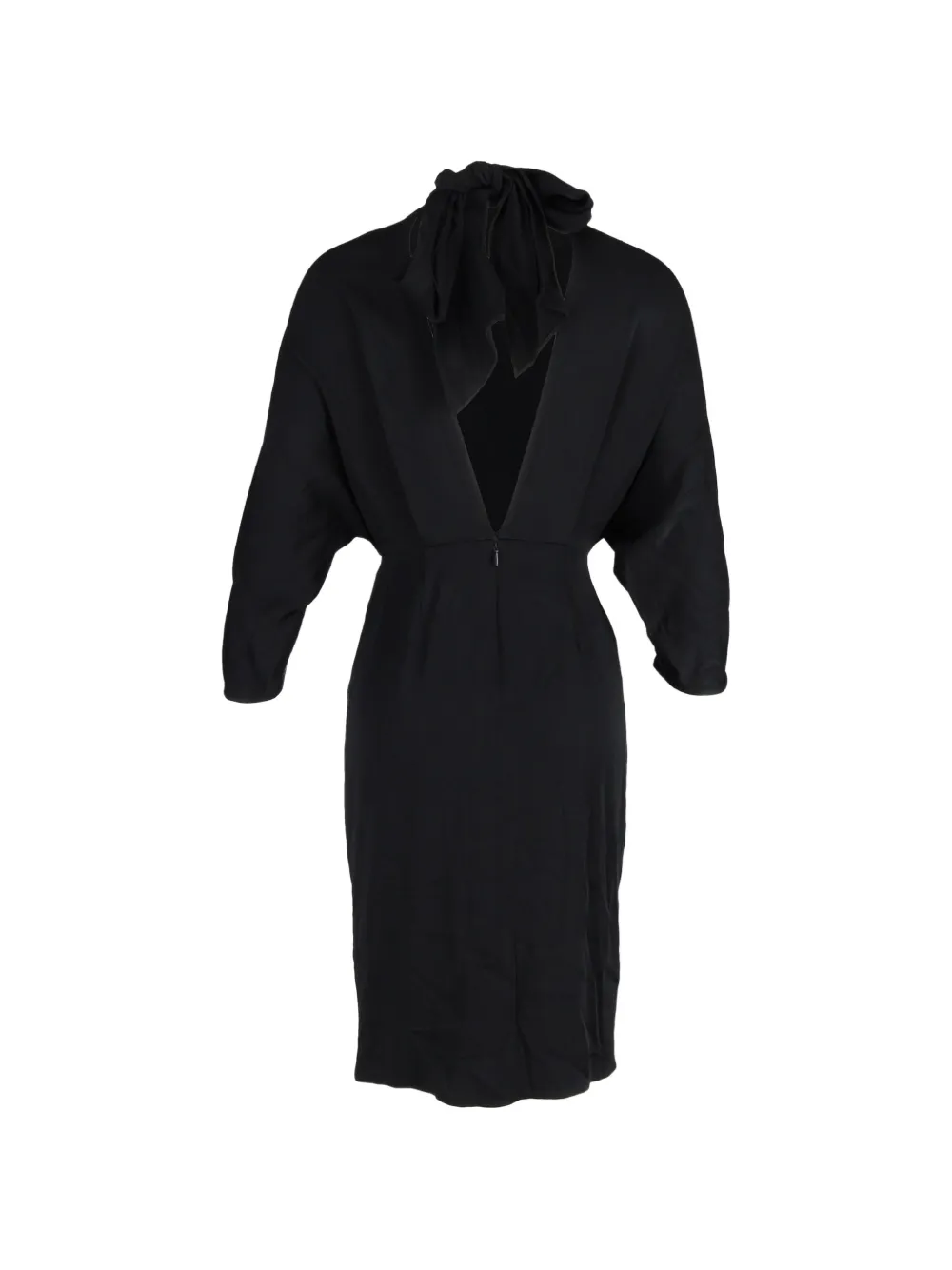 Diane Von Furstenberg Vintage V-neck tie dress - Zwart