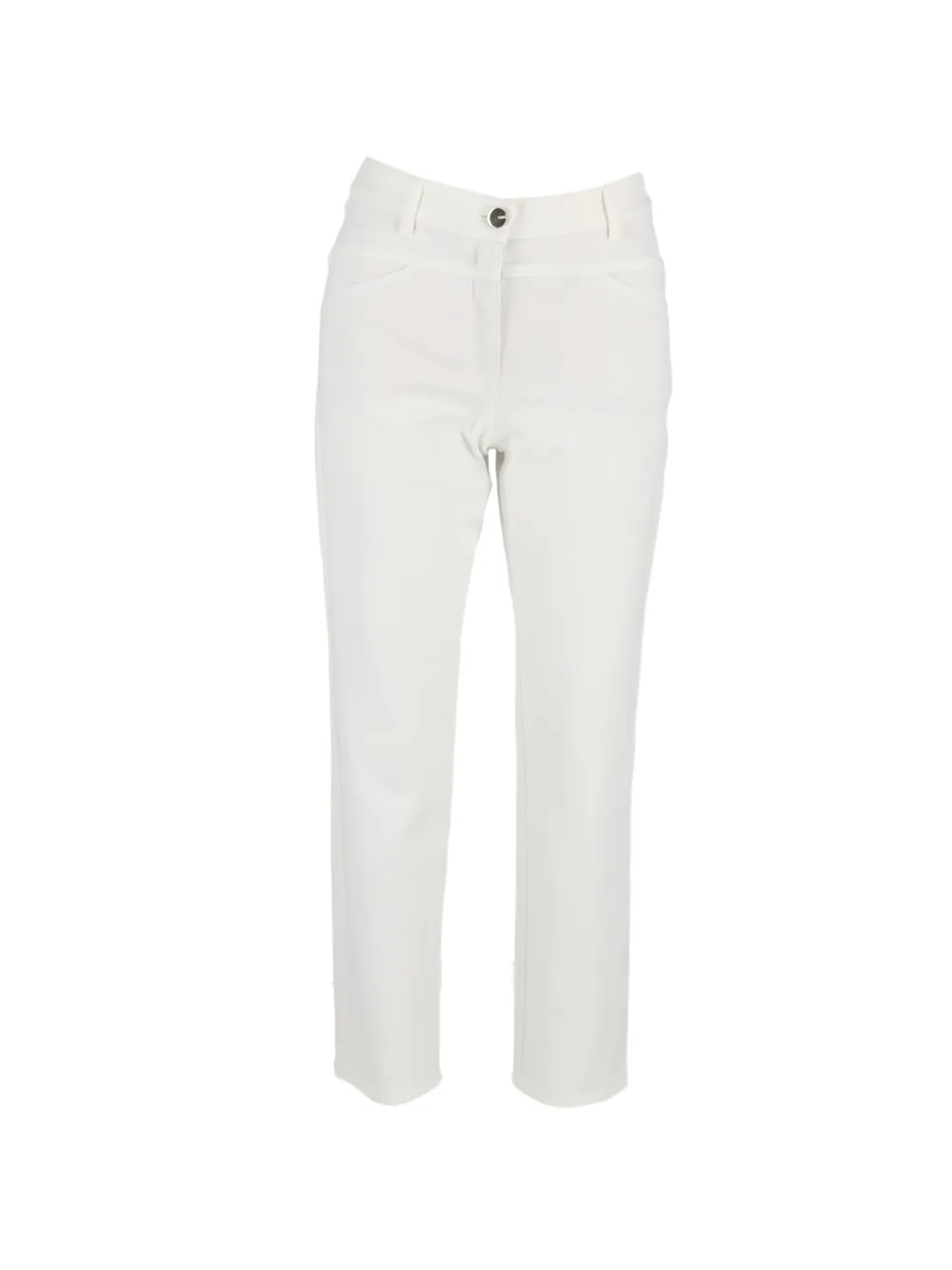 Escada Pre-Owned high-rise straight-leg trousers - Bianco