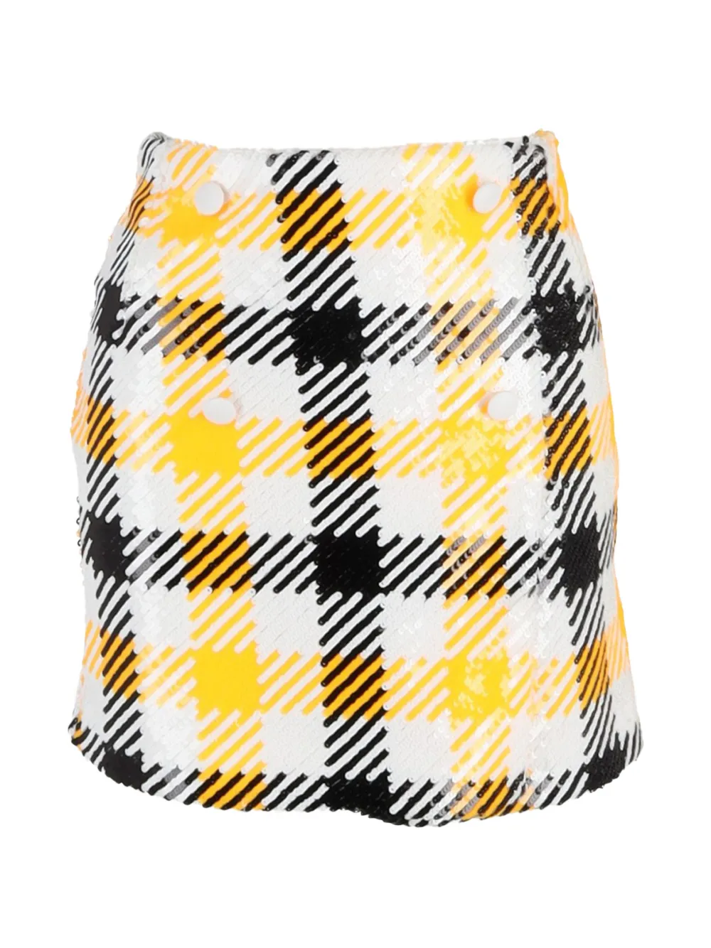 ROTATE BIRGER CHRISTENSEN checked mini skirt - Bianco