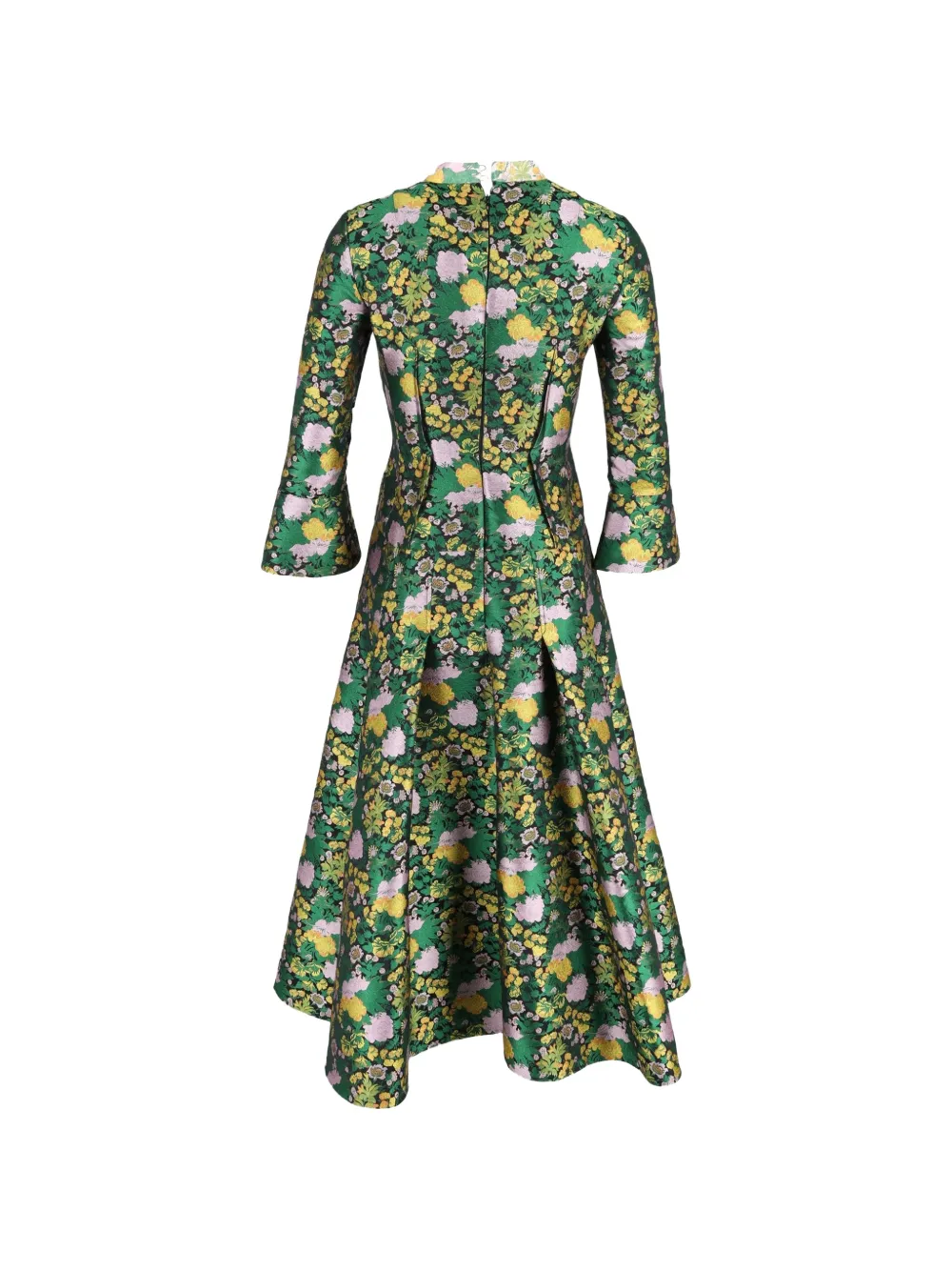 ERDEM floral-print flared dress - Groen