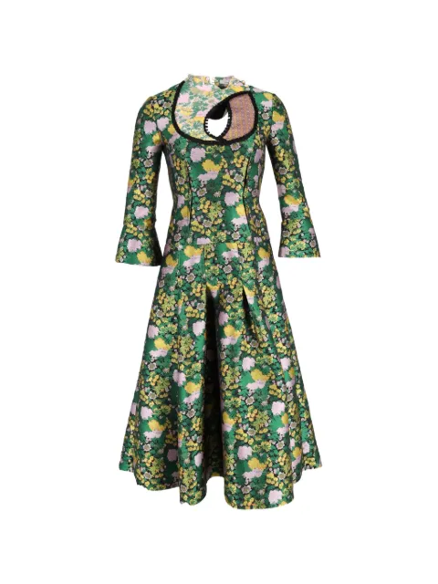 ERDEM vestido acampanado con estampado floral