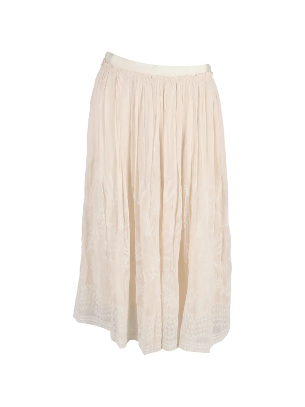 Vanessa Bruno embroidered midi skirt - Toni neutri