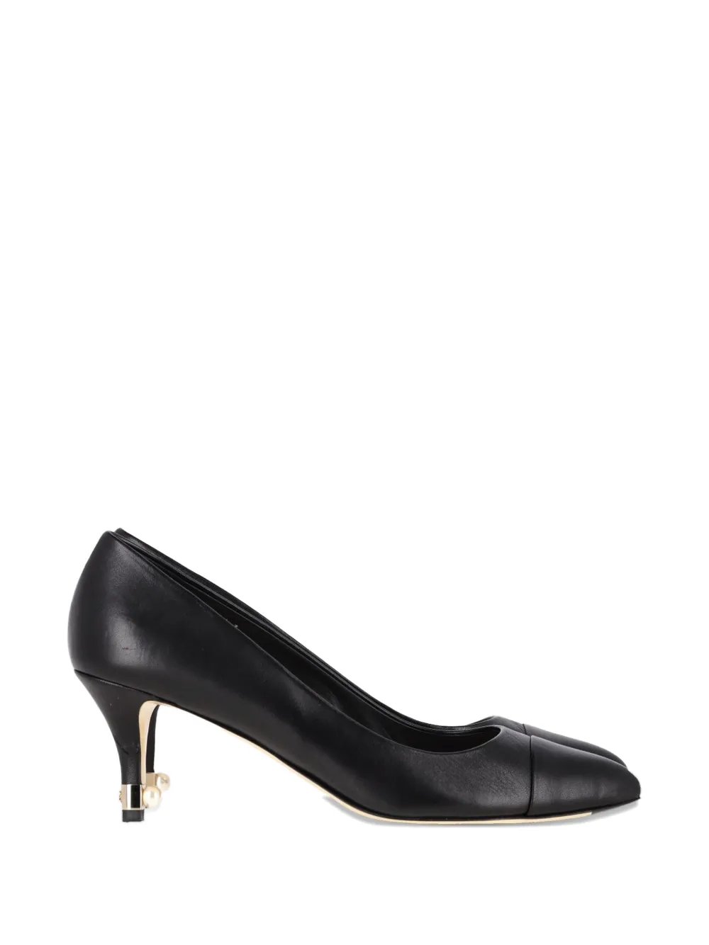 CHANEL Pre-Owned pearl-detail cap-toe pumps - Schwarz
