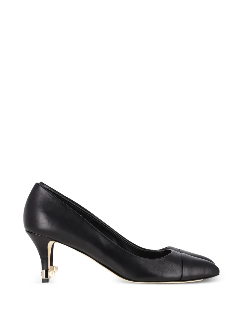 CHANEL Pre-Owned pearl-detail cap-toe pumps - Schwarz