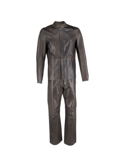 Giorgio Armani Pre-Owned leather two-piece suit