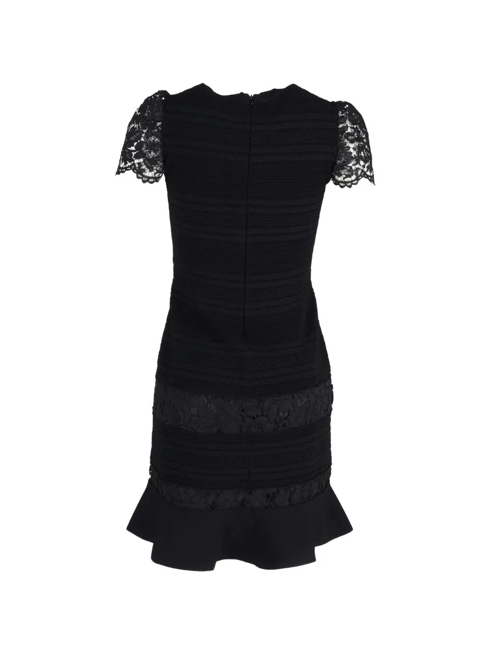 Red Valentino Vintage lace-trim mini dress - Zwart