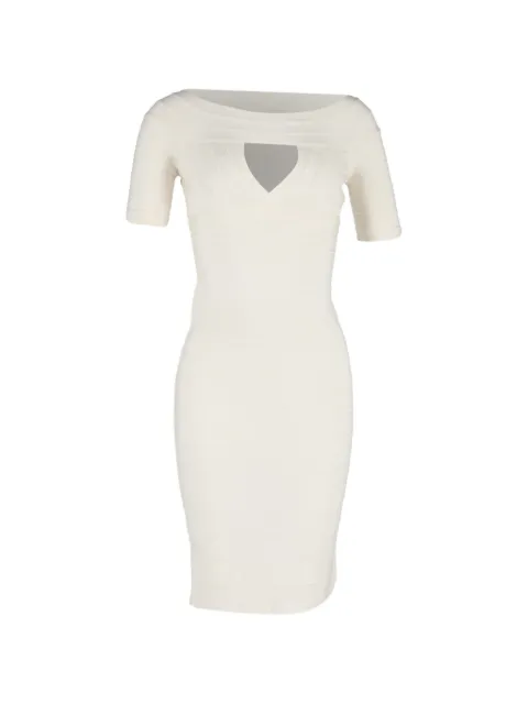 Hervé Léger Bateau neckline mini dress