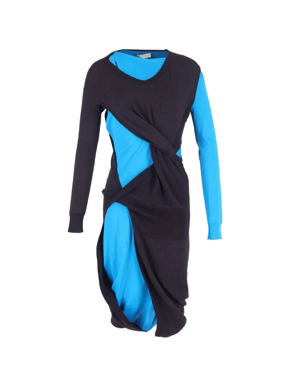 Bottega Veneta Pre-Owned twisted midi dress - Nero