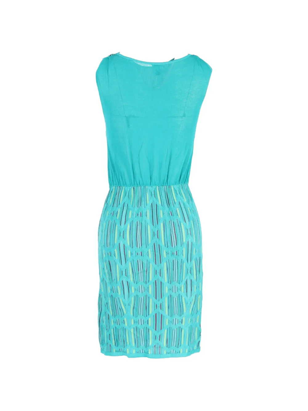 M Missoni Vintage sleeveless cotton midi dress - Blauw