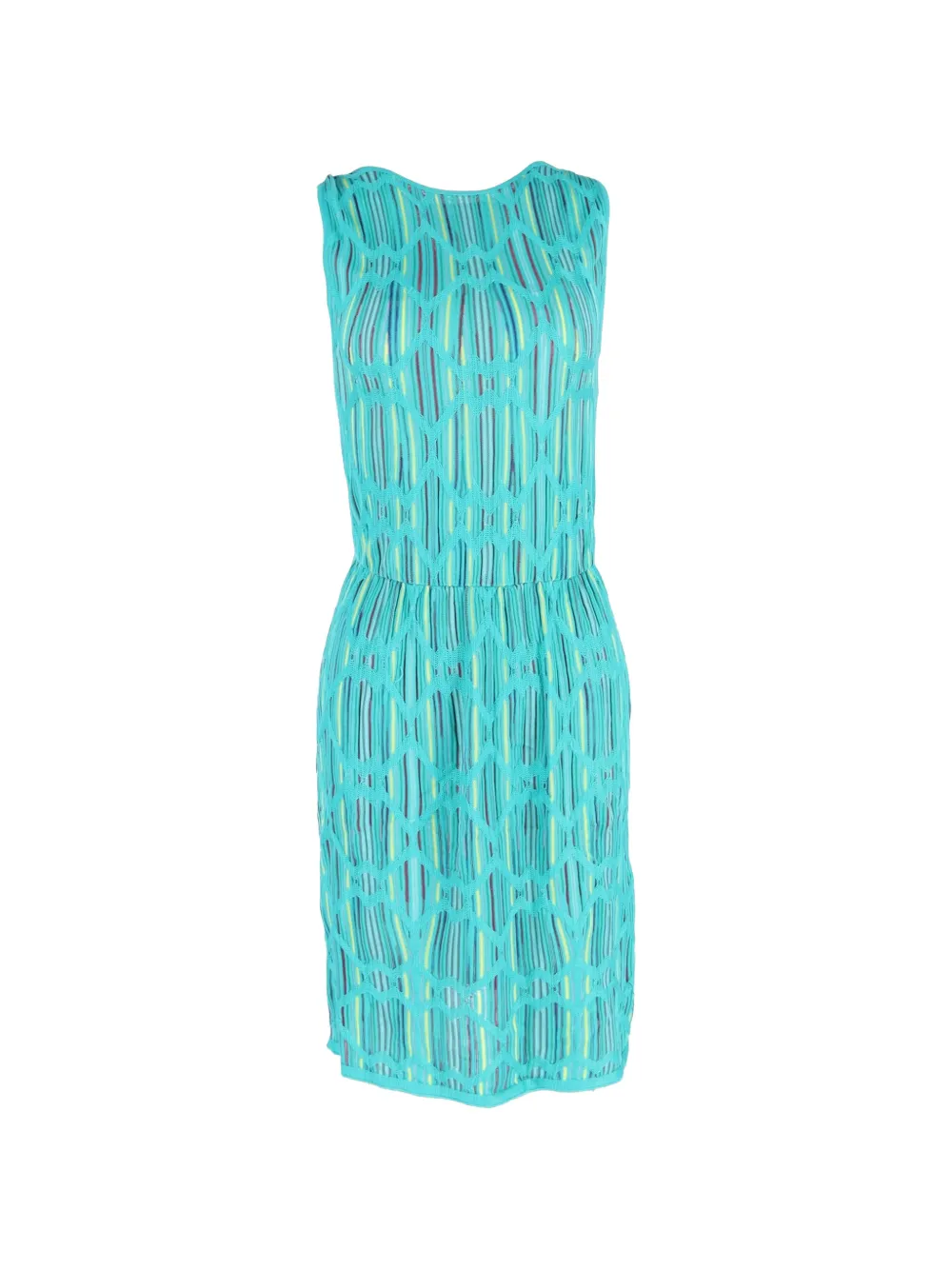 M Missoni Vintage sleeveless cotton midi dress - Blu