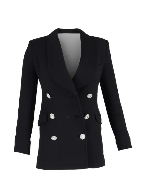 Alessandra Rich crystal-button double-breasted blazer