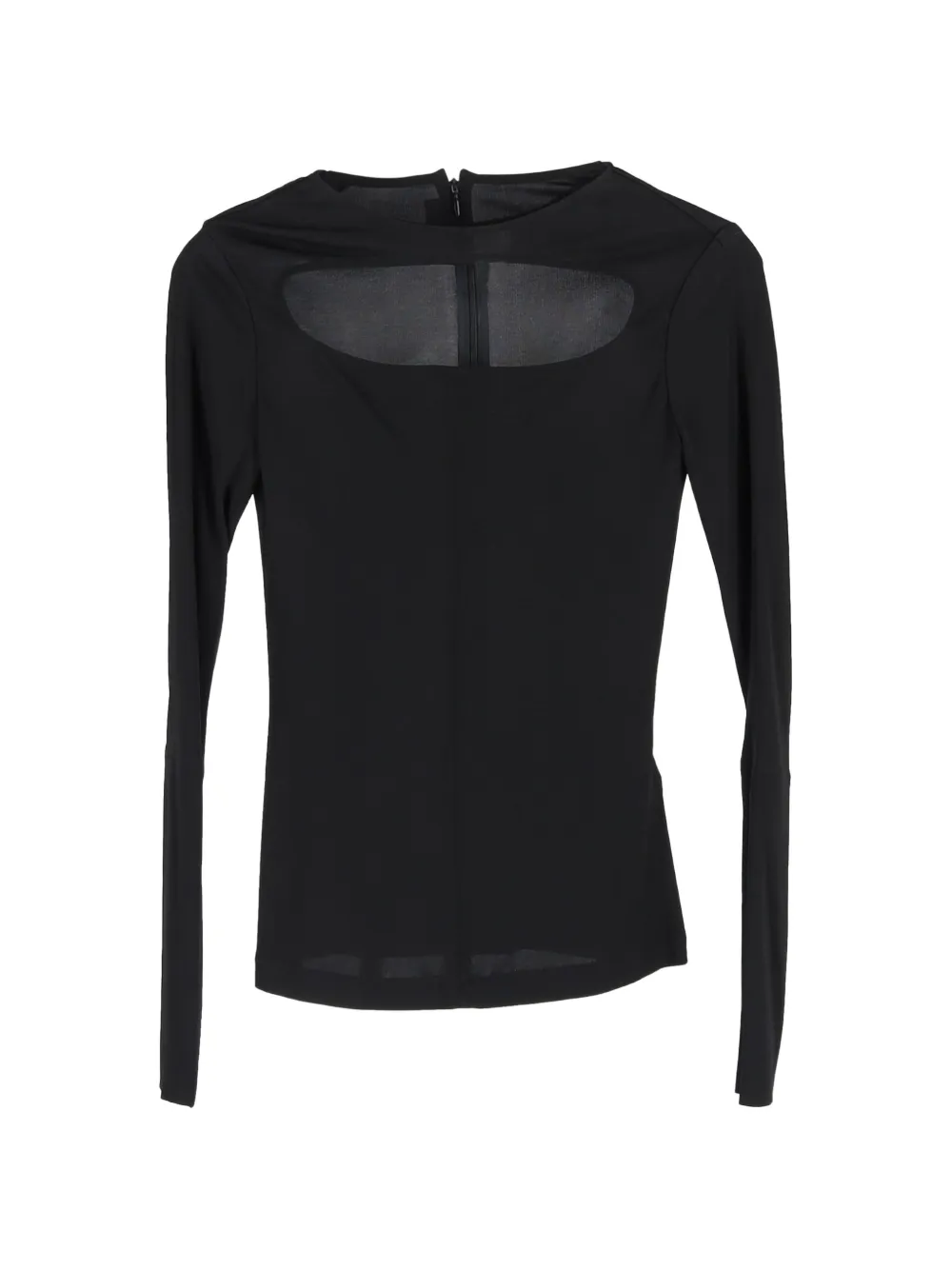 Victoria Beckham cut-out zipped-cuffs top - Nero