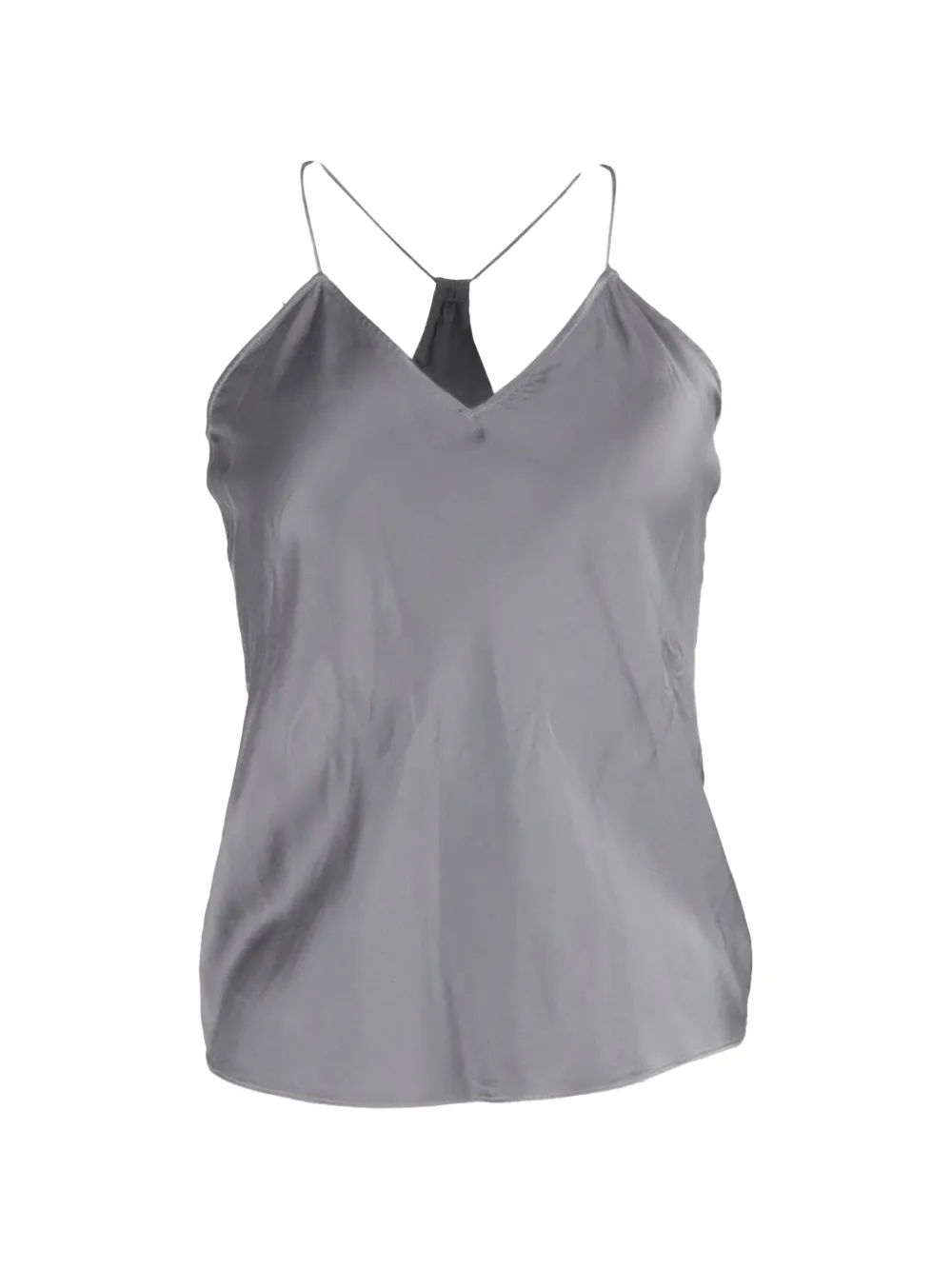 Theory V-neck silk top - Grigio