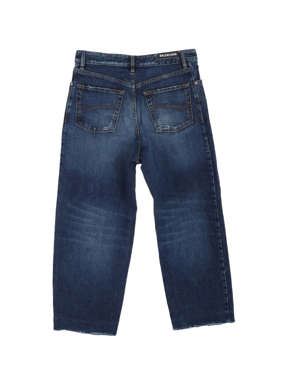 Balenciaga Pre-Owned high-rise wide-leg jeans - Blu