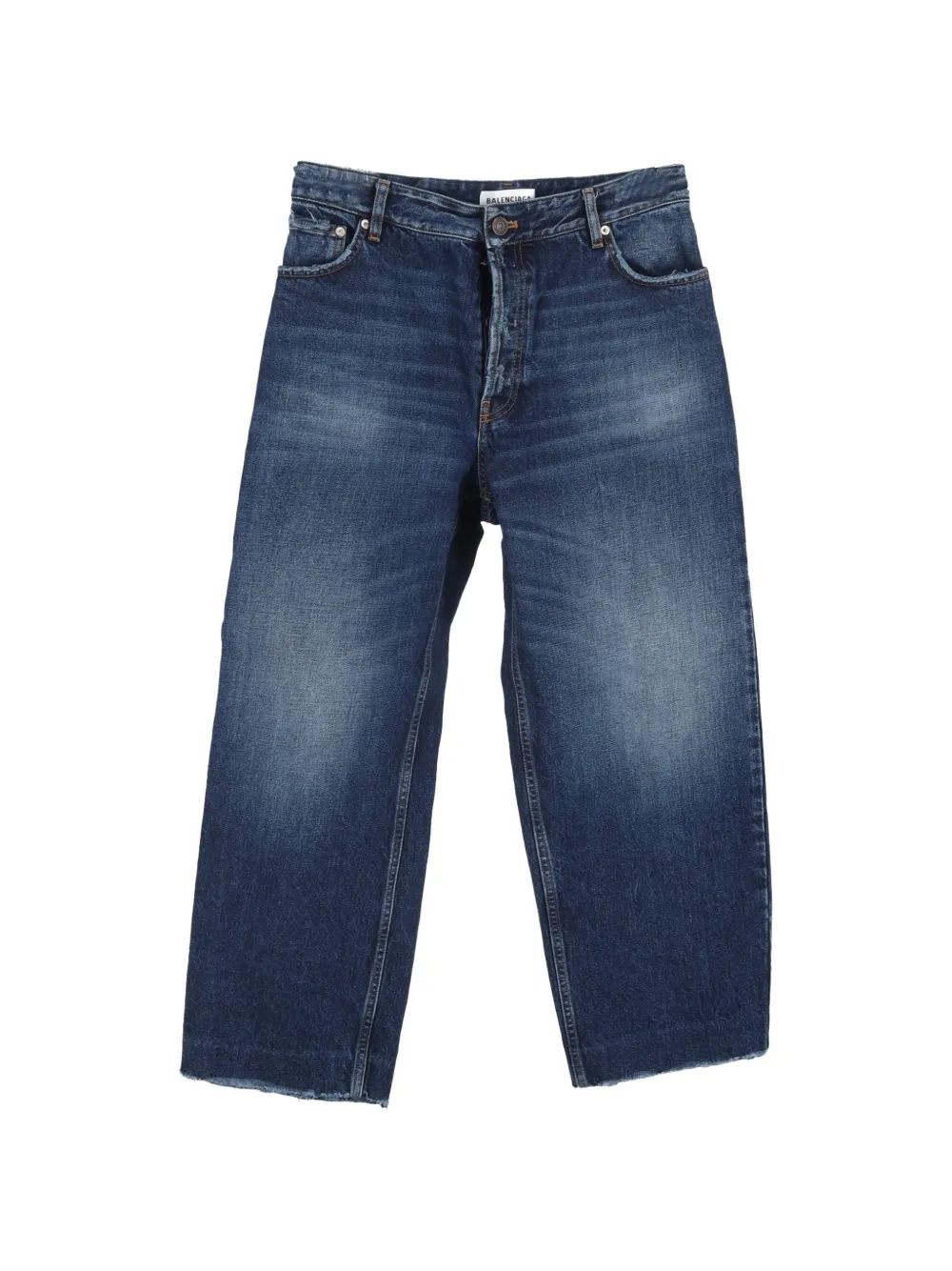 Balenciaga Pre-Owned high-rise wide-leg jeans - Blauw