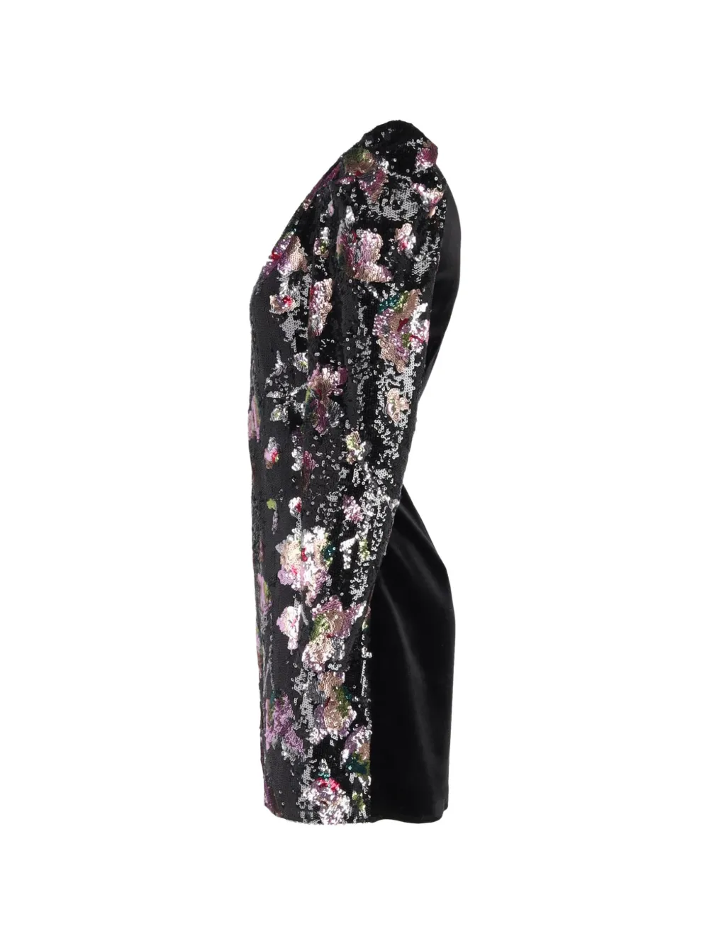 Self-Portrait ワンショルダー 花柄 ミニドレス Self-Portrait ワンショルダー ミニドレス | ブラック | FARFETCH JP