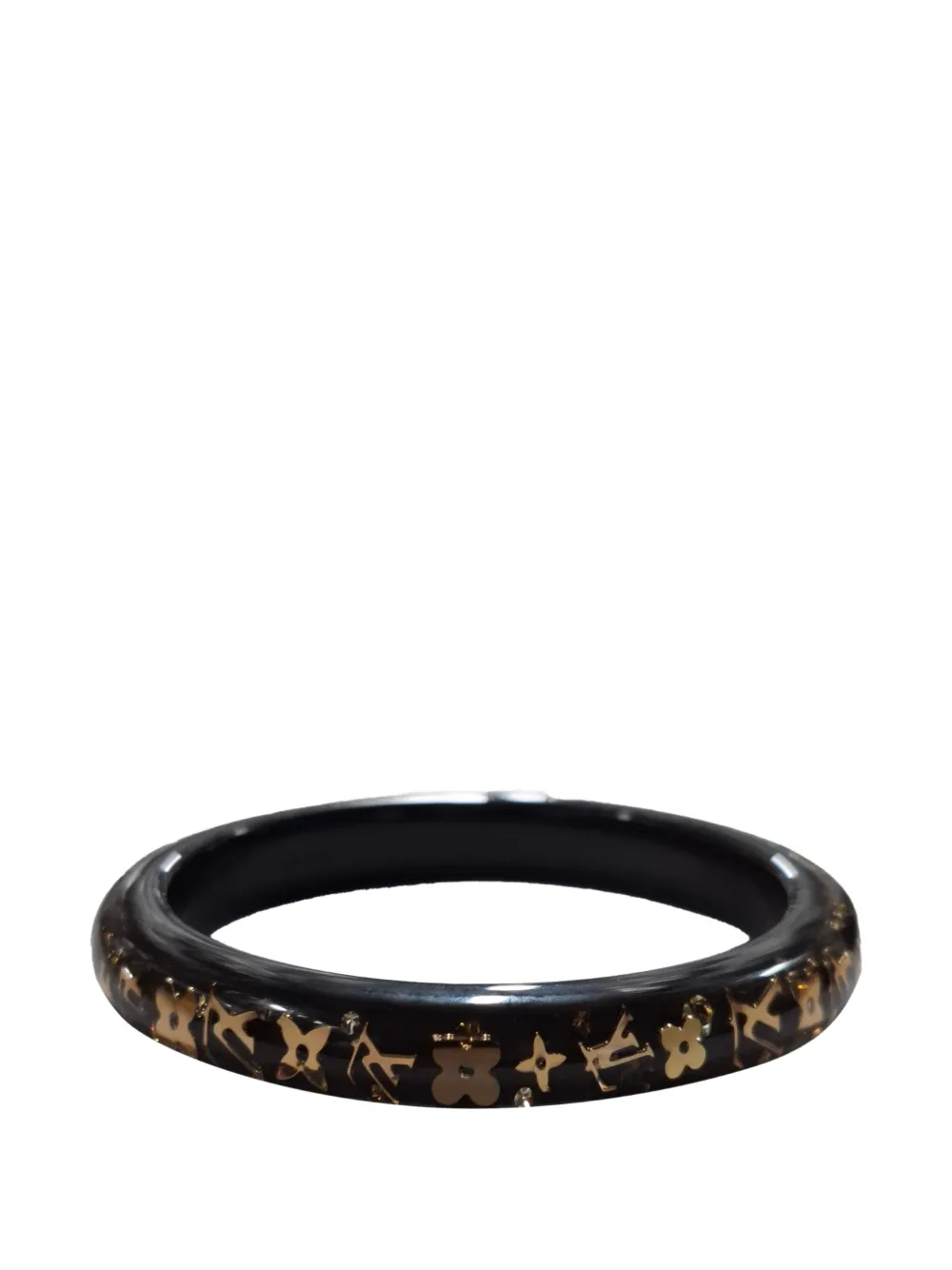 Louis Vuitton Pre-Owned monogram resin bangle - Nero