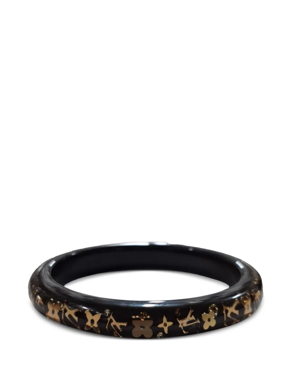 Louis Vuitton Pre-Owned monogram resin bangle - Nero