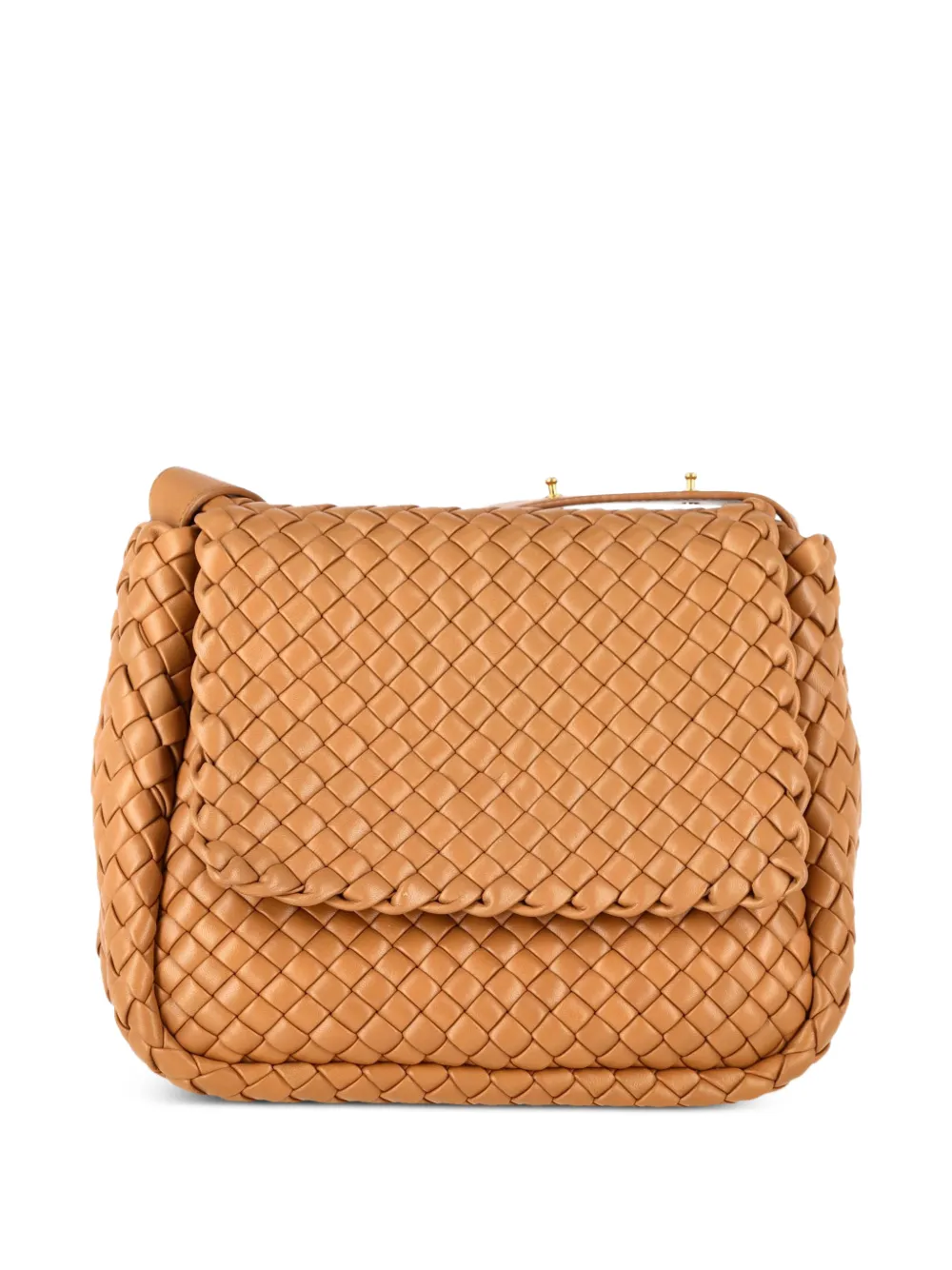 Bottega Veneta Pre-Owned small Cobble intrecciato leather shoulder bag - Marrone