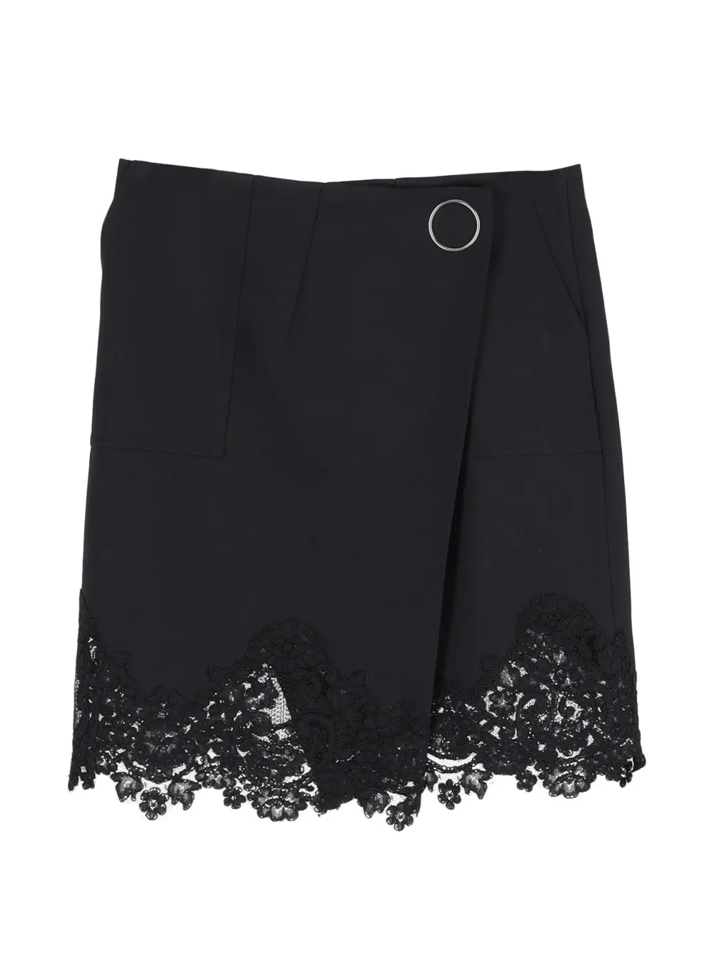 SANDRO lace-trim mini skirt - Nero
