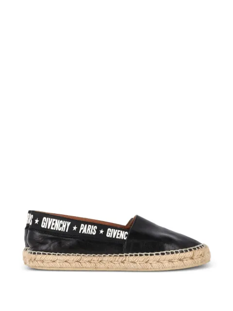 Givenchy Pre-Owned Capri logotape leather flat espadrilles