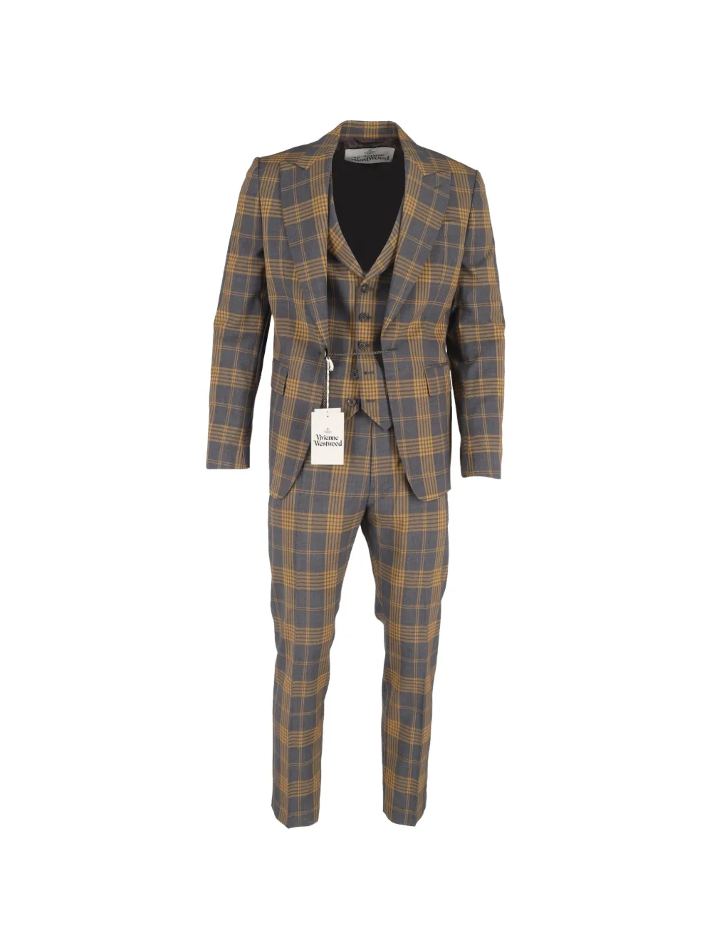 Vivienne Westwood Pre-Owned plaid-pattern three-piece suit - Grigio