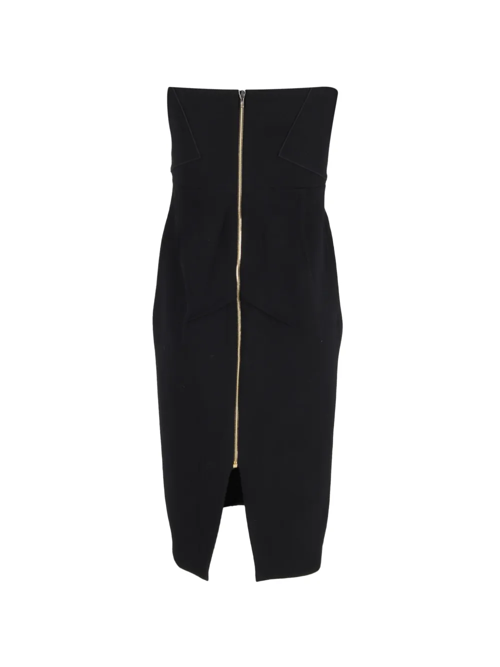 Roland Mouret strapless midi dress - Zwart