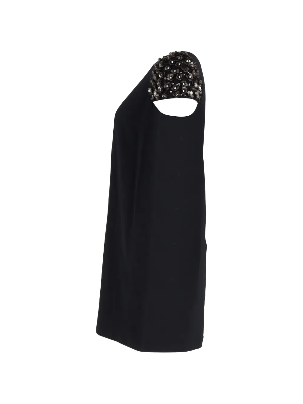 Embellished-Sleeve Mini Dress