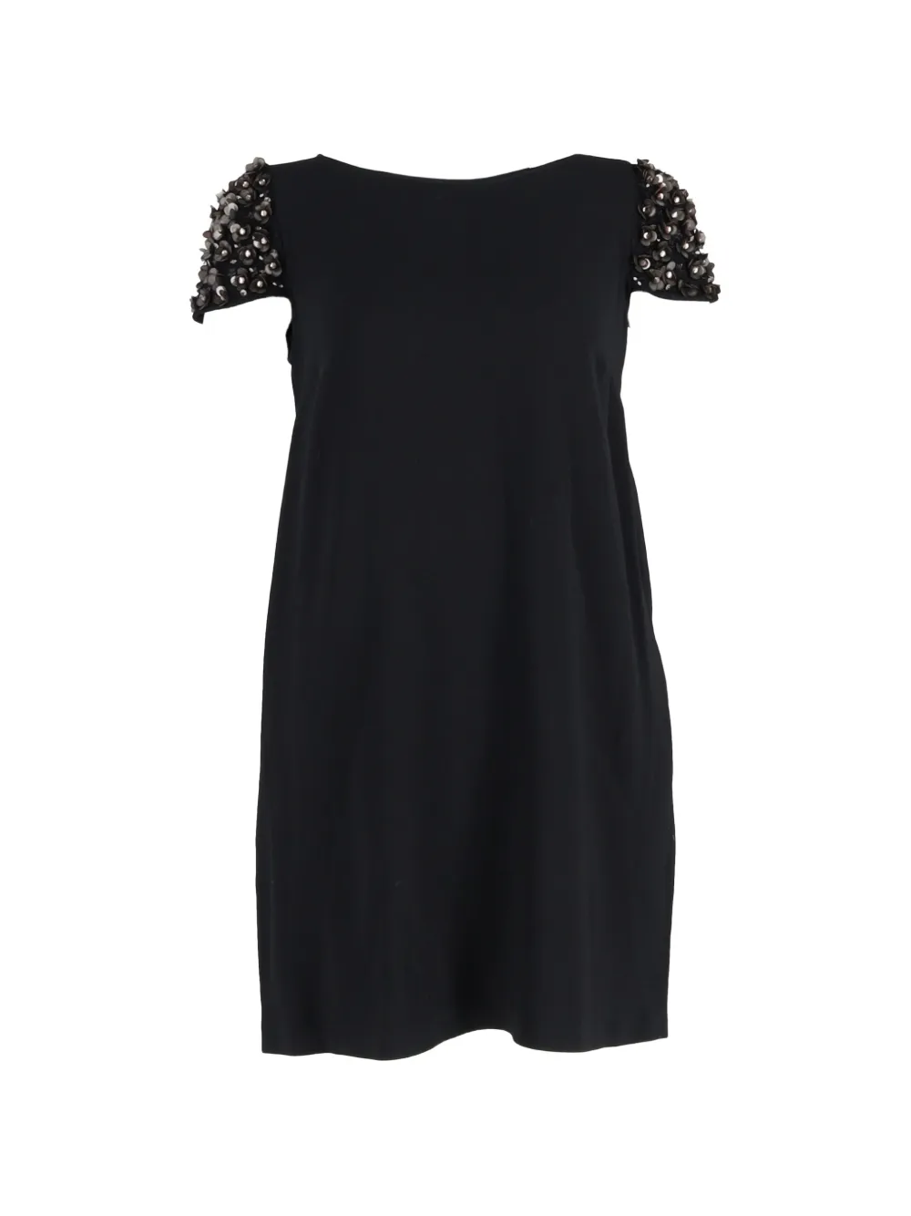Red Valentino Vintage embellished-sleeve mini dress - Nero