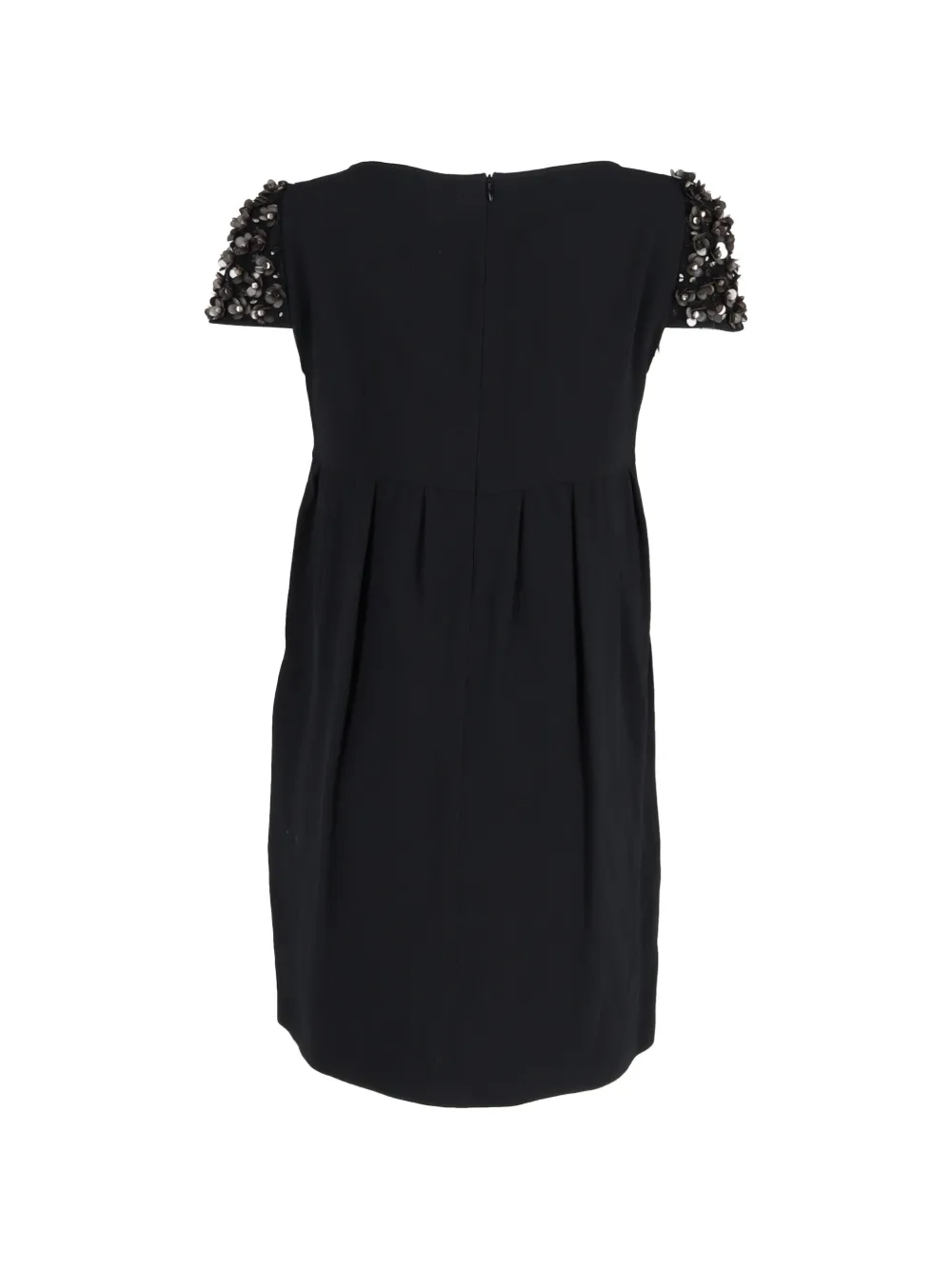 Red Valentino Vintage embellished-sleeve mini dress - Zwart