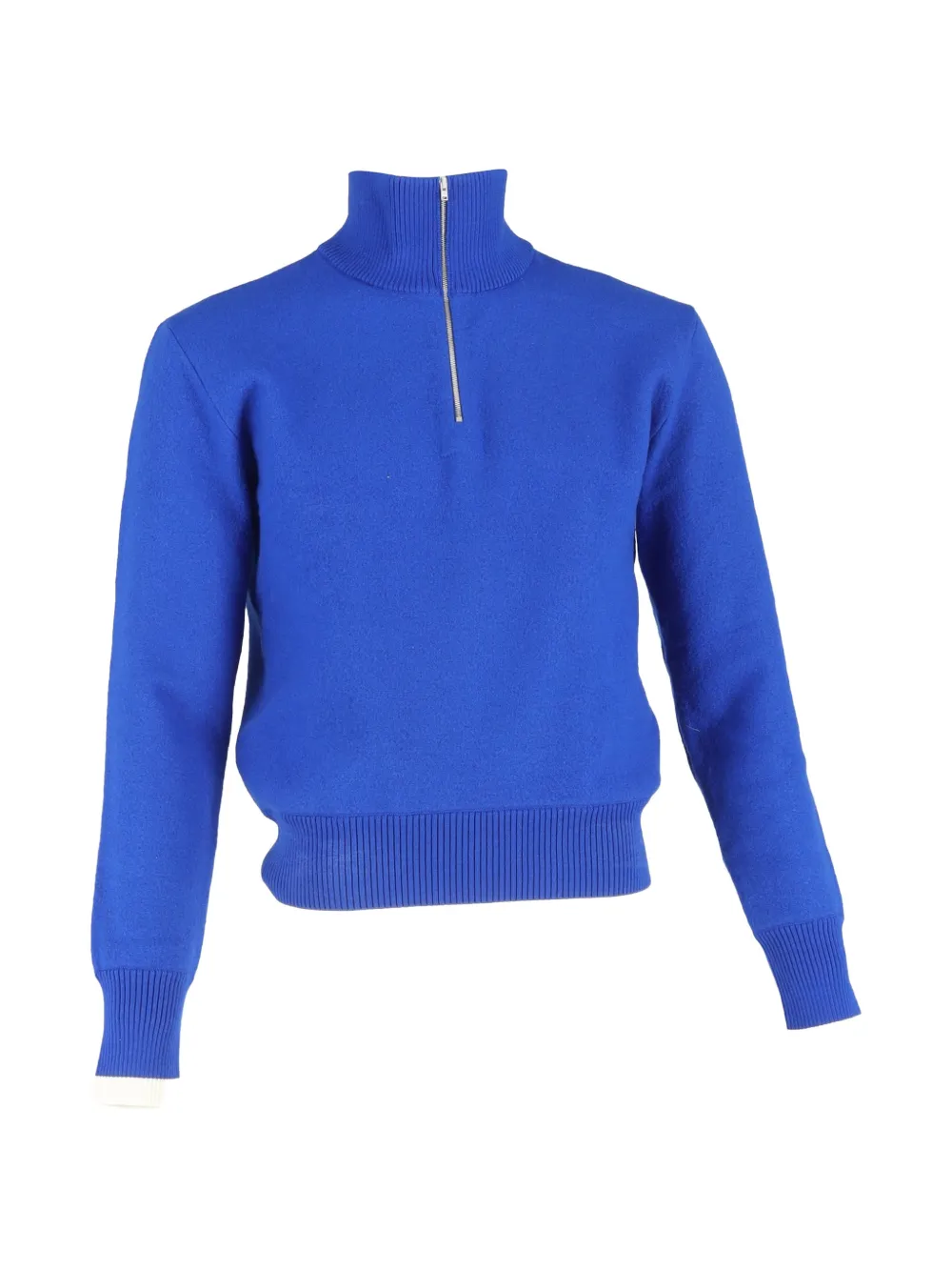 Etro Vintage Maglione in lana con mezza zip - Blu