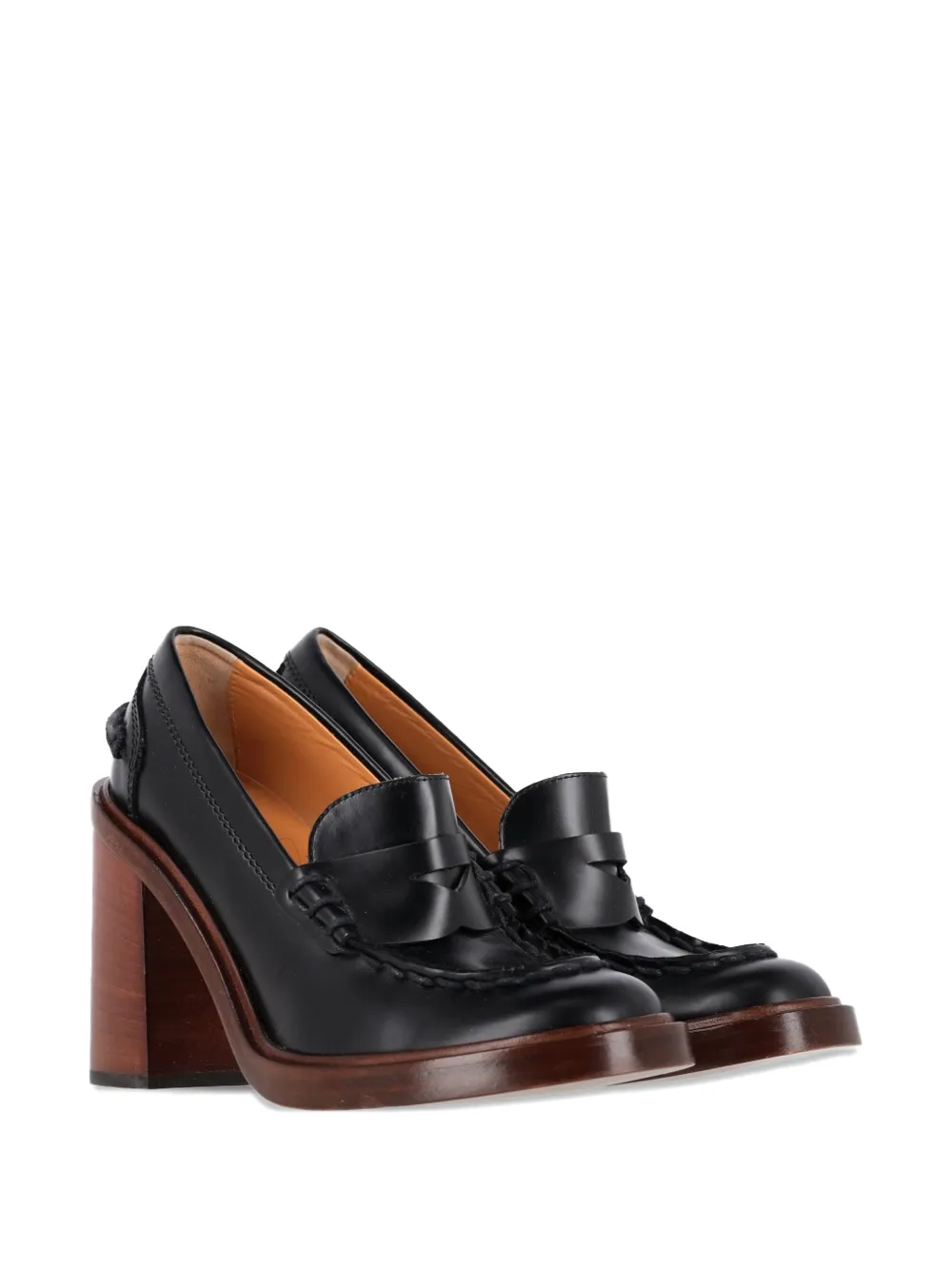 Tod's Vintage loafer-style block-heel pumps - Zwart